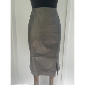 Lord & Taylor Identity Paneled Leather Skirt size 6